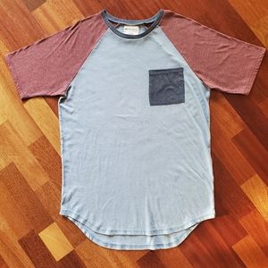 On The Byas Blue and Red Tshirt with Blue Pocket